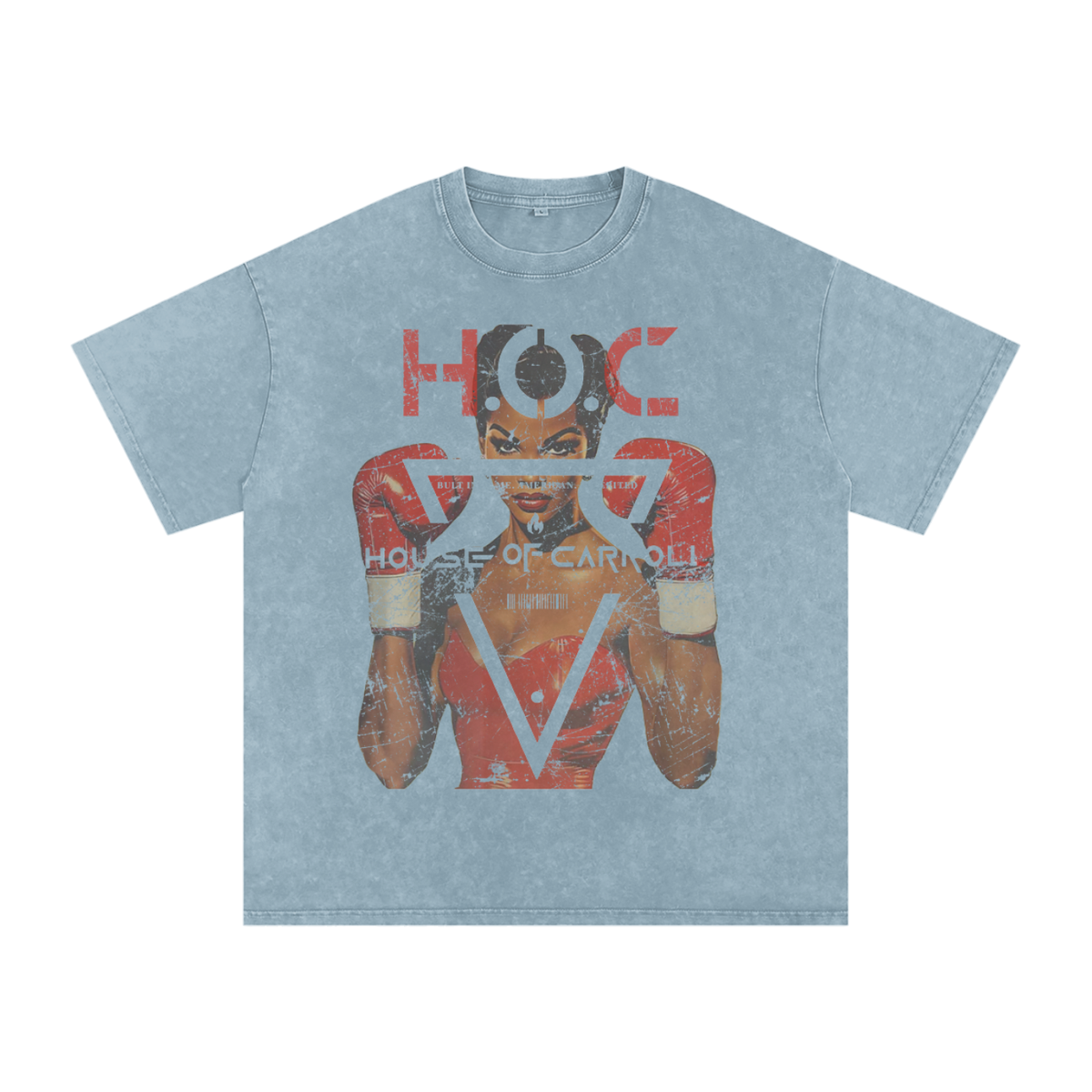 LADIES CHAMPION: Snow Washed Oversized Cotton T-Shirt