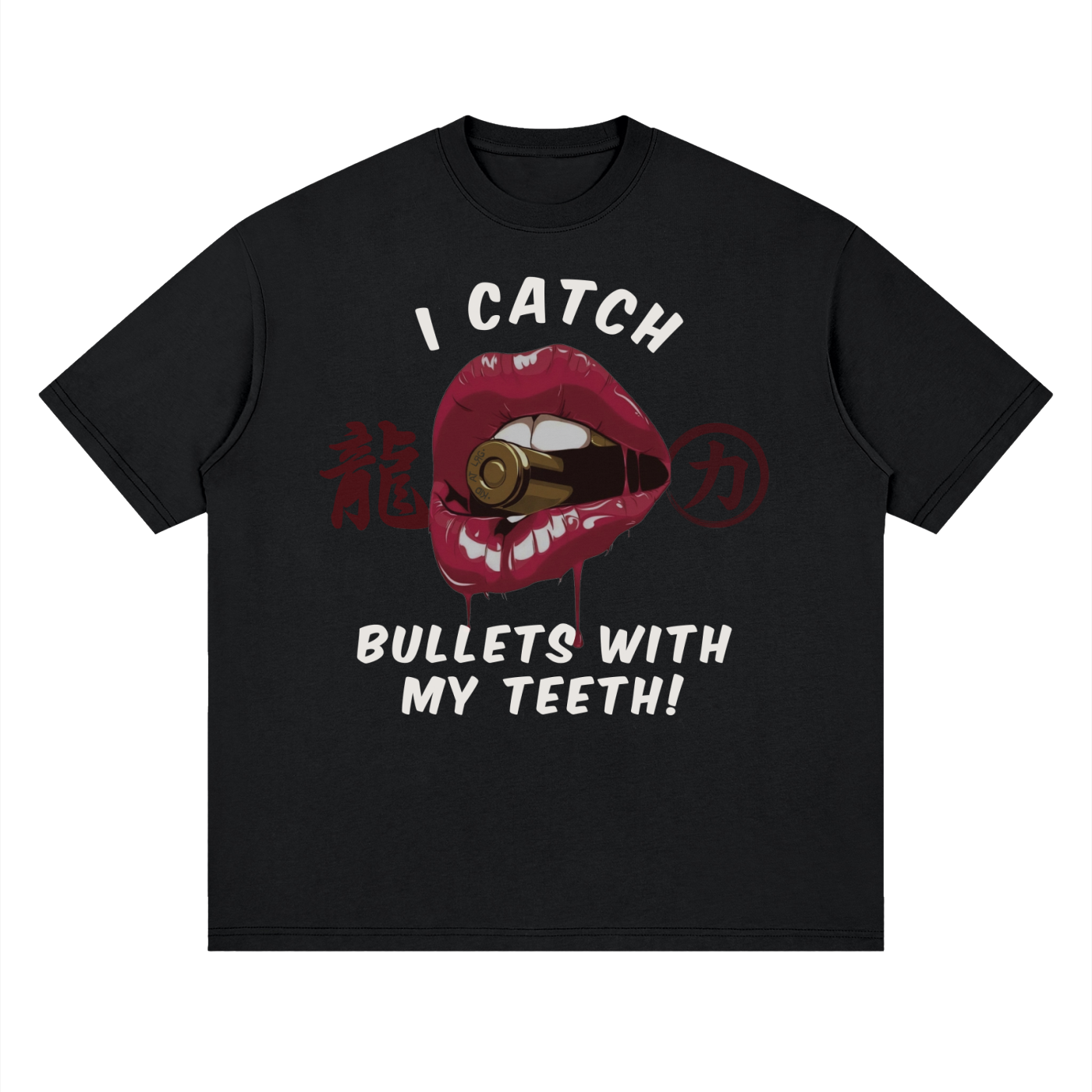 CATCHING BULLETS: Streetwear Loose Drop Shoulder T-Shirt