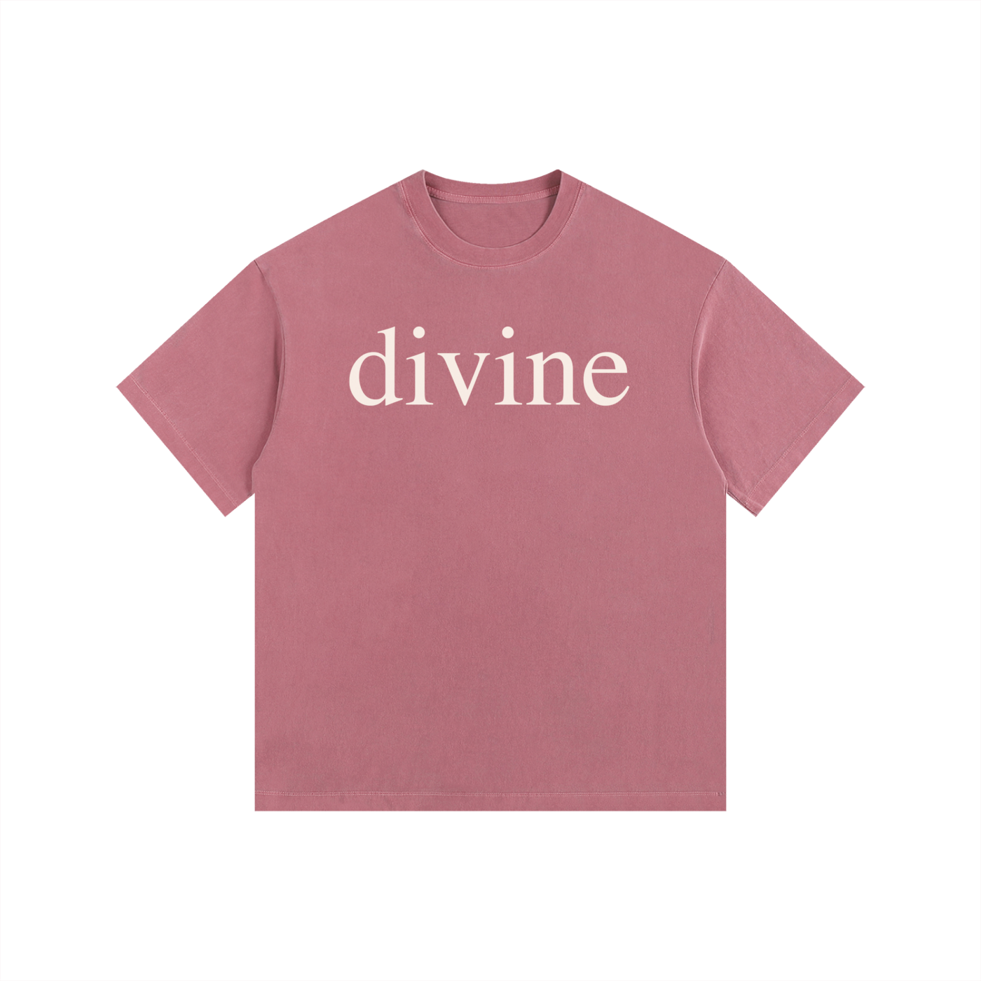 DIVINE: Vintage Washed Oversized Cotton T-Shirt