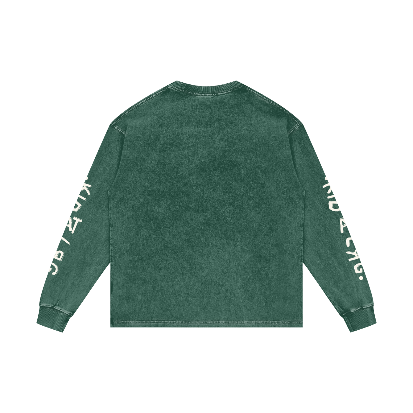 TWO SLEEVE DRIP: Acid Wash Oversize Long Sleeve T-Shirt