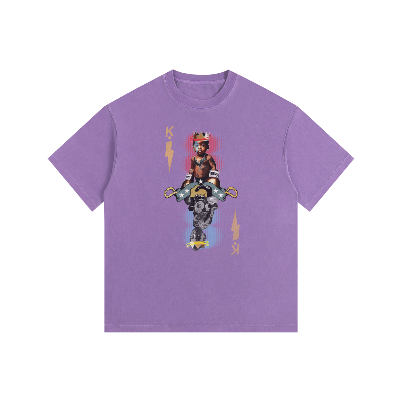 KID OF BOLTS: Vintage Washed Oversized Cotton T-Shirt