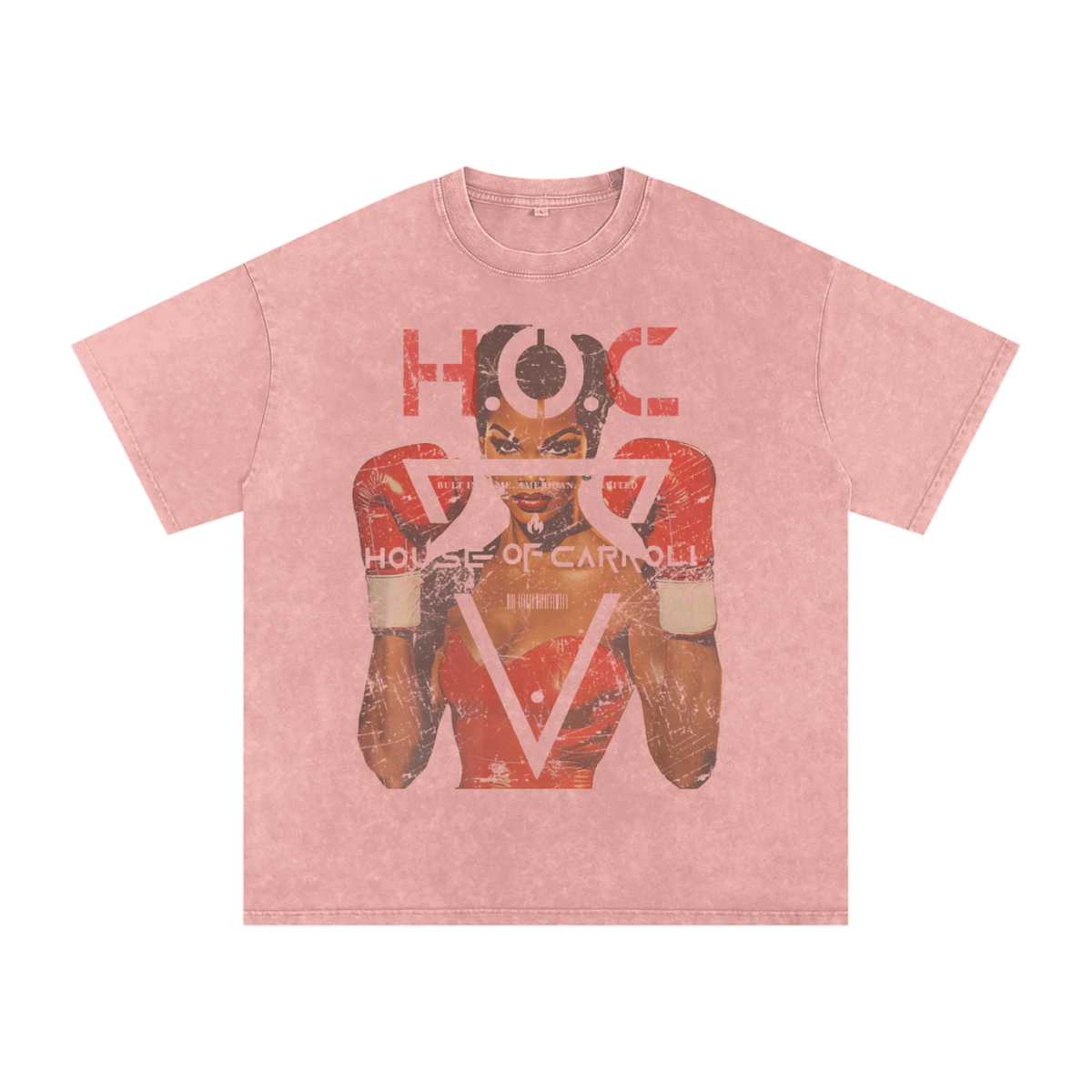 LADIES CHAMPION: Snow Washed Oversized Cotton T-Shirt
