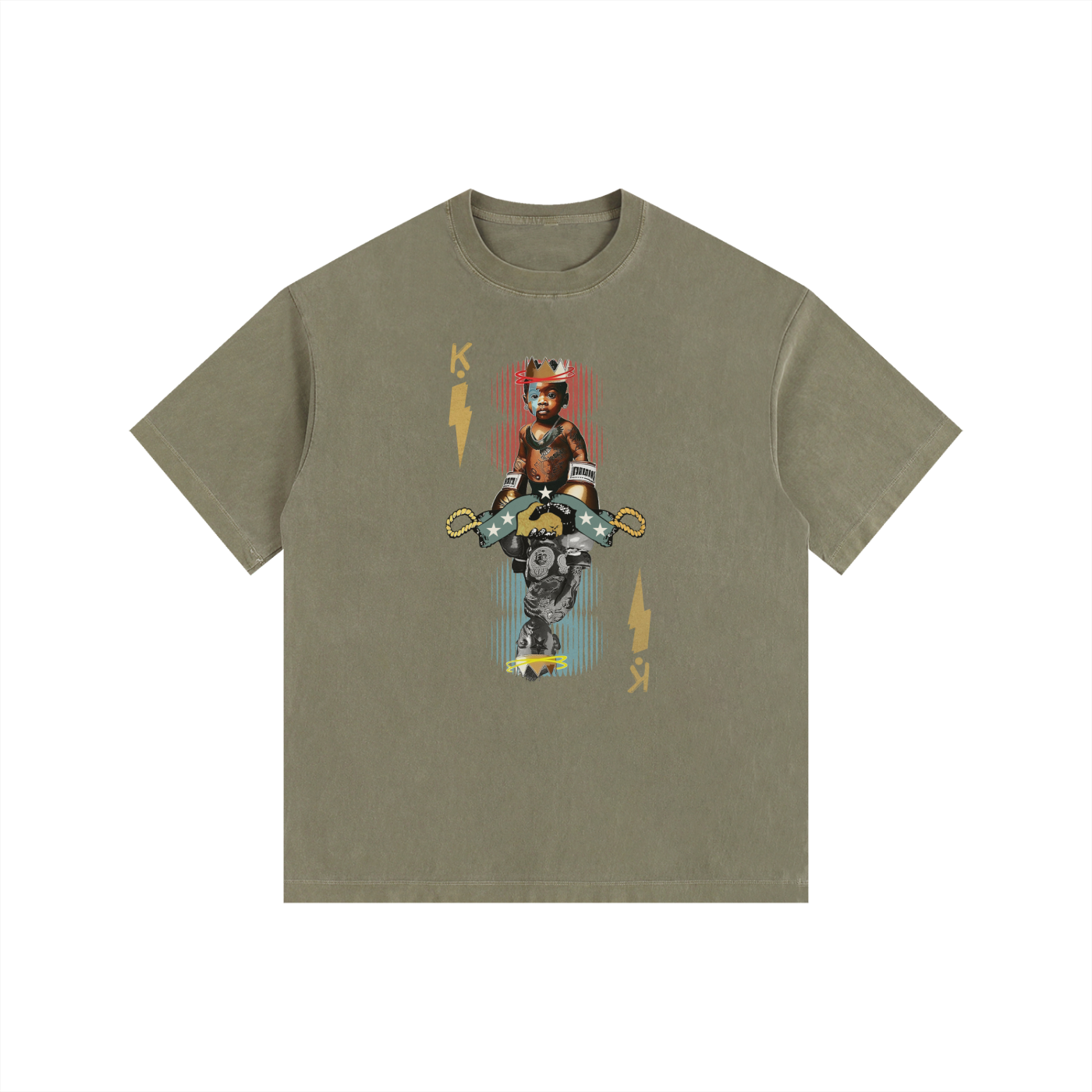 KID OF BOLTS: Vintage Washed Oversized Cotton T-Shirt
