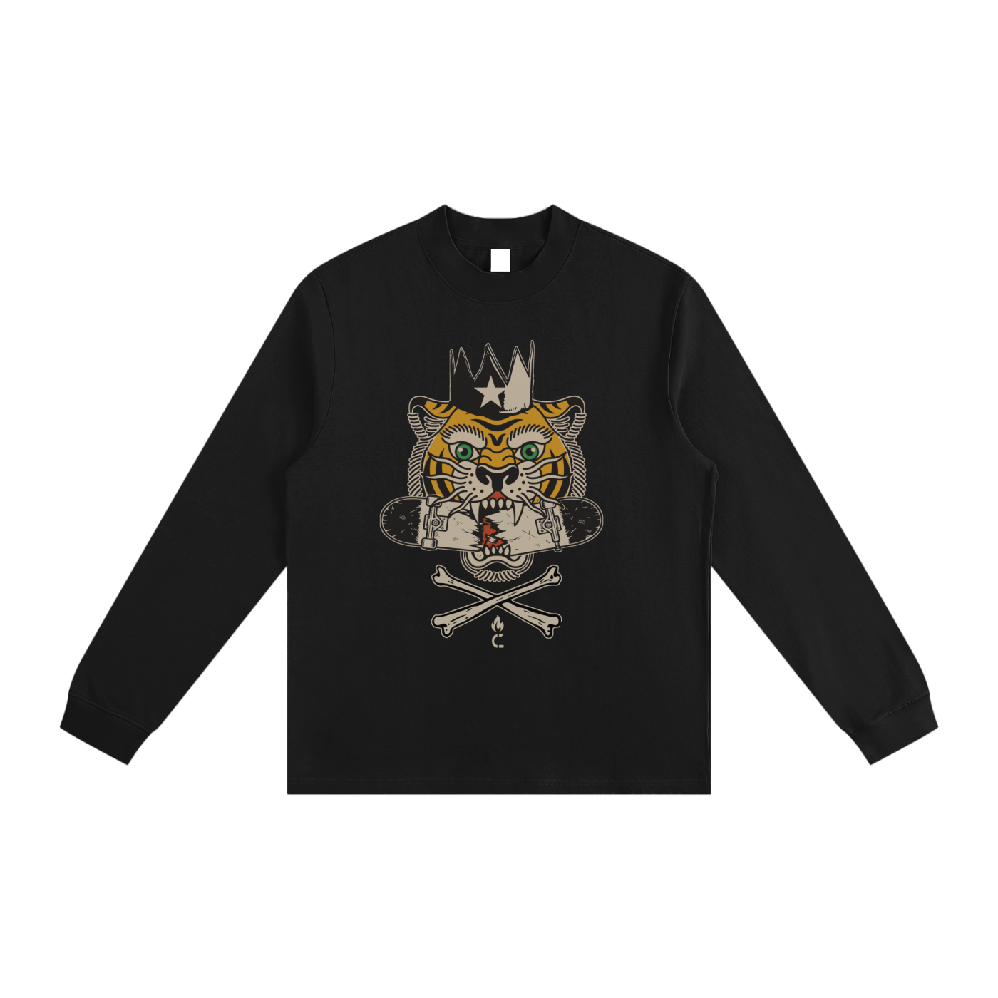 TIGER BOMB H.O.C: Essential Non-Shrink Mock Neck Sweatshirt