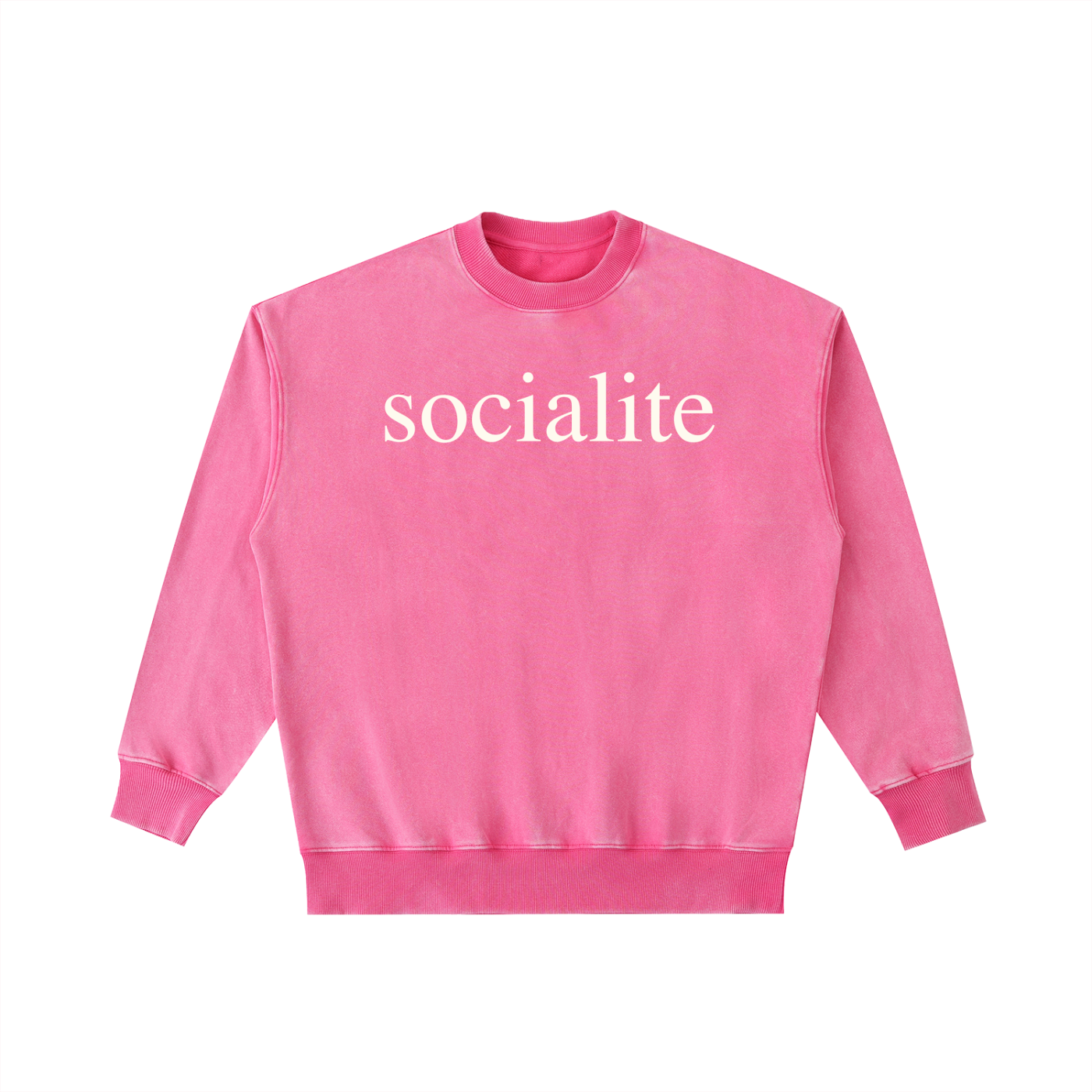SOCIALITE: Vintage Washed Heavyweight Crewneck Sweatshirt