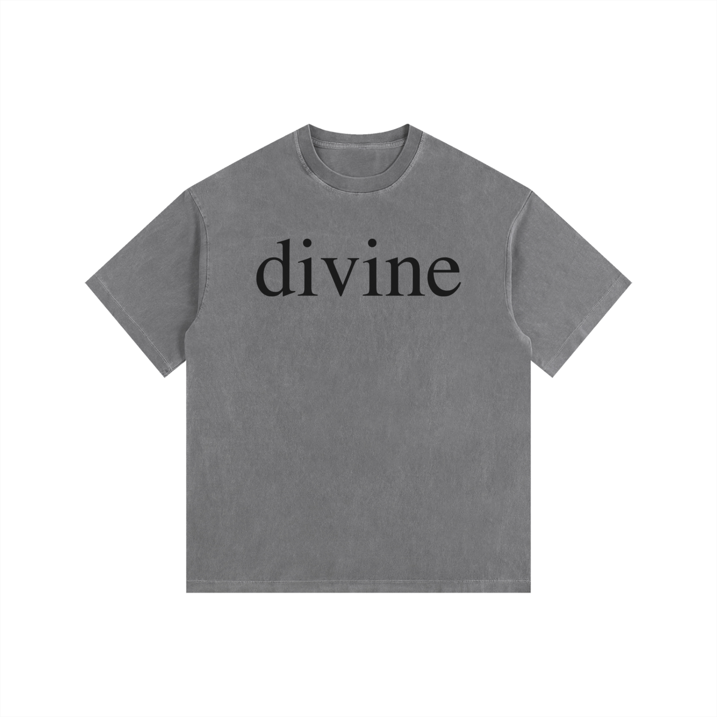 DIVINE: Vintage Washed Oversized Cotton T-Shirt