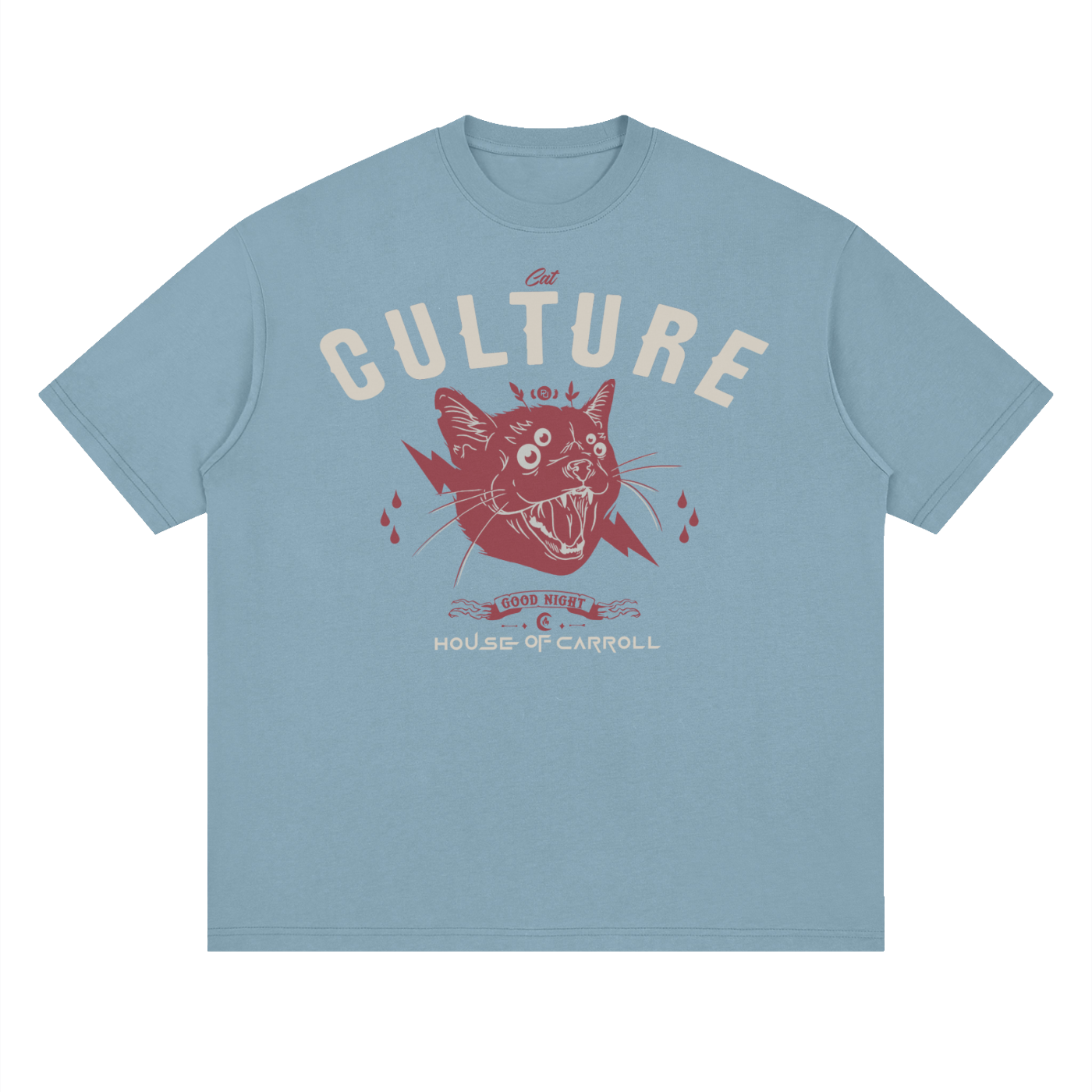 CAT CULTURE: Streetwear Loose Drop Shoulder T-Shirt