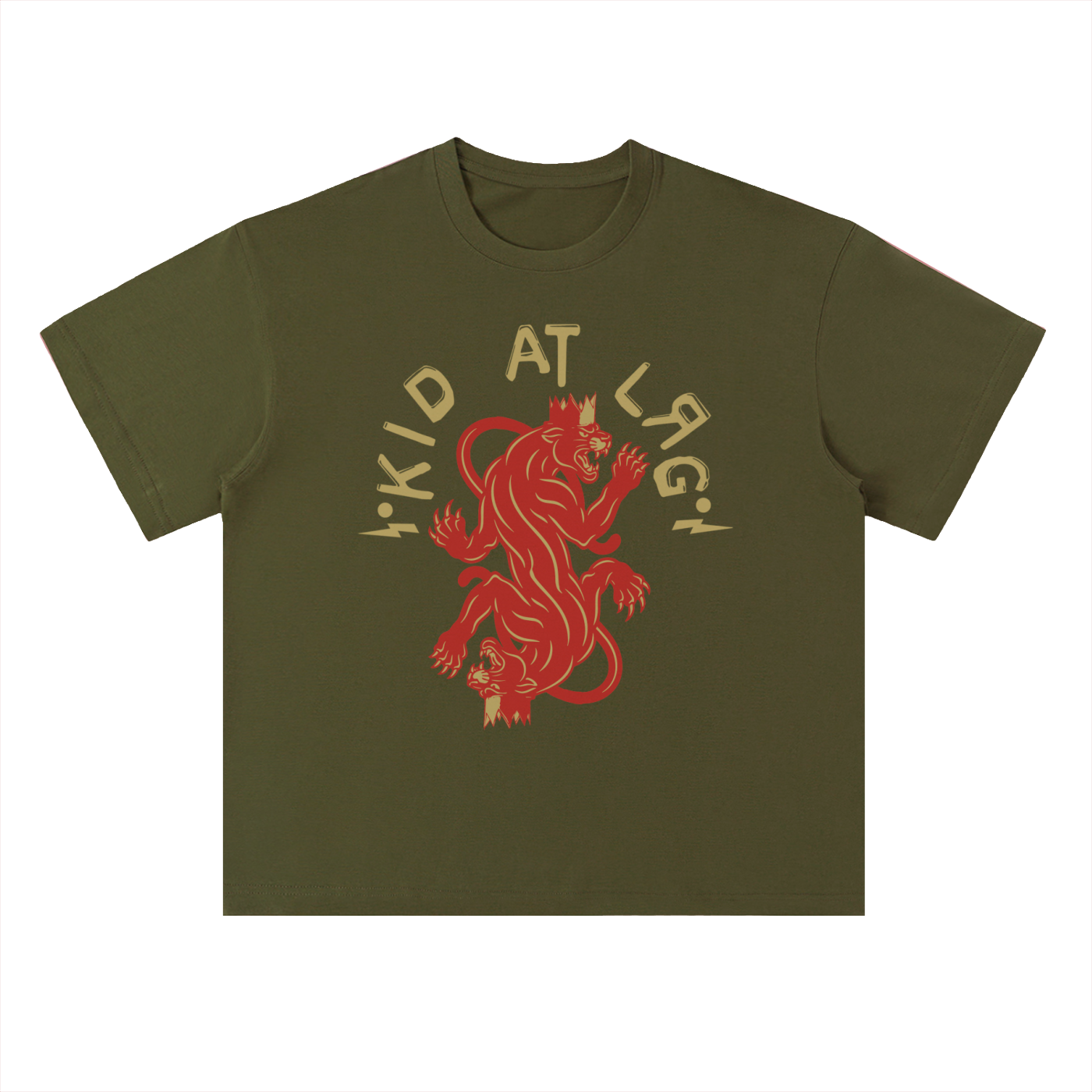 PANTHER KING: Heavyweight Drop Shoulder Cotton T-Shirt
