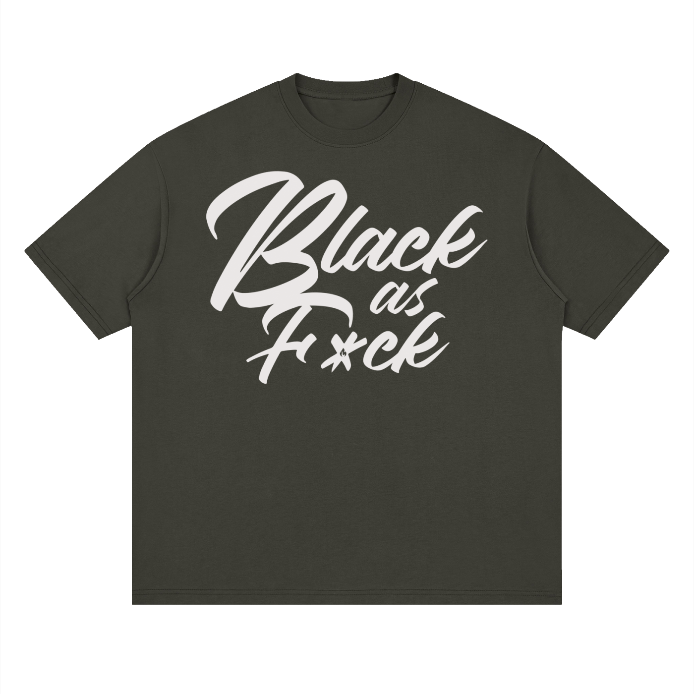BLK AS FK: Streetwear Loose Drop Shoulder T-Shirt