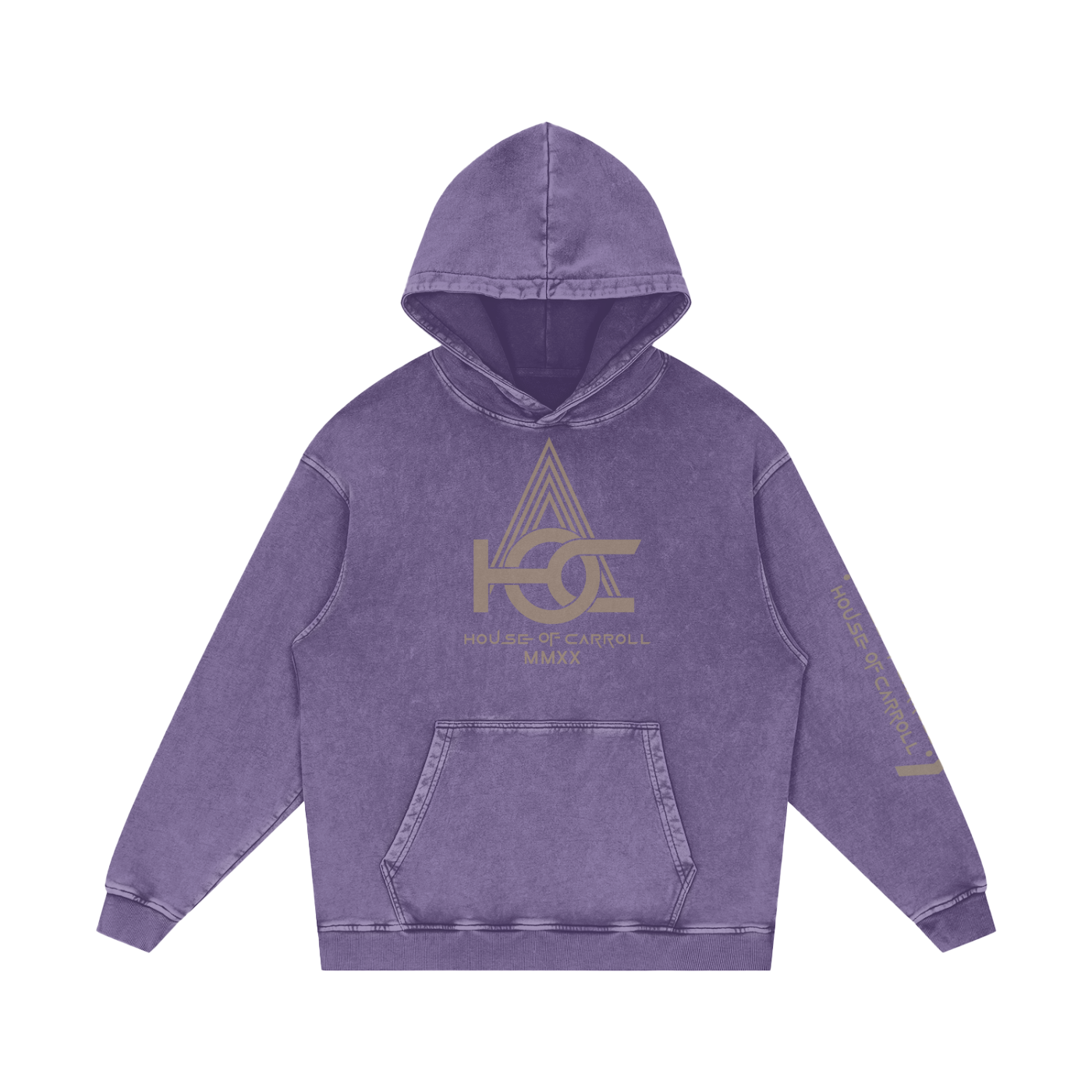 H.O.C SOCIAL CLUB logo: Snow Washed Loose Cotton Hoodie