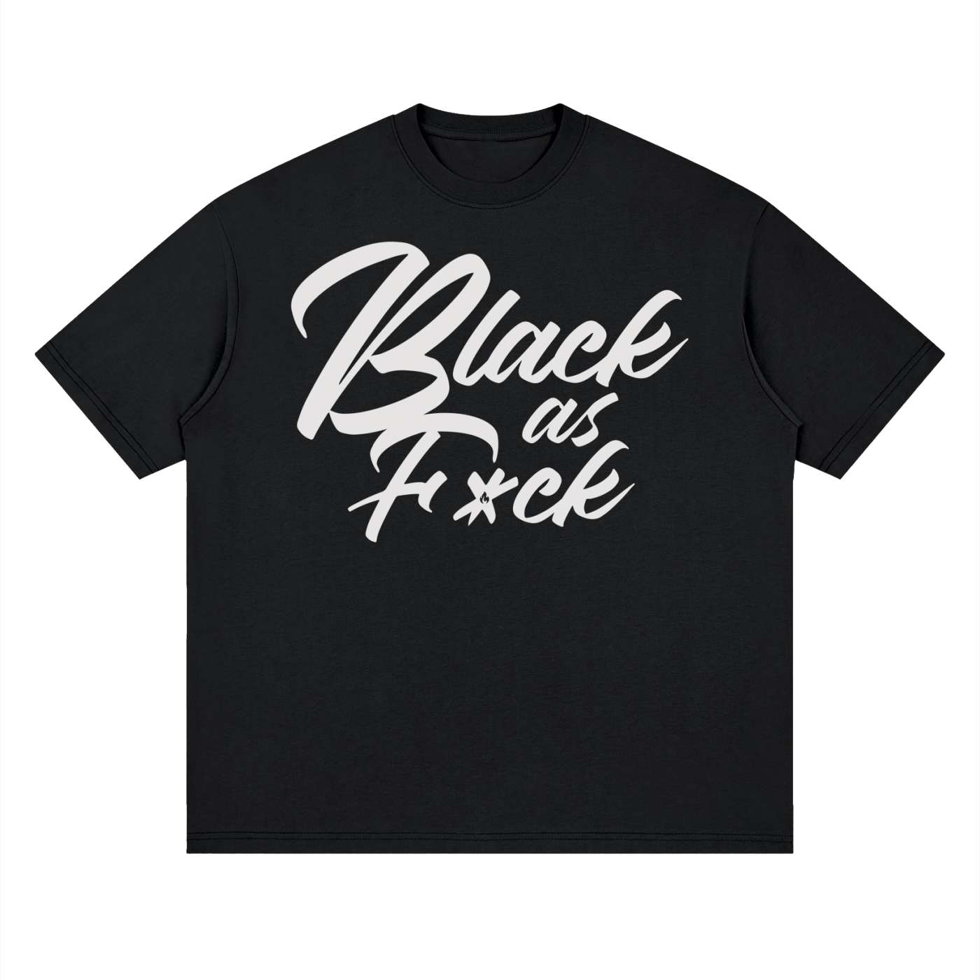 BLK AS FK: Streetwear Loose Drop Shoulder T-Shirt