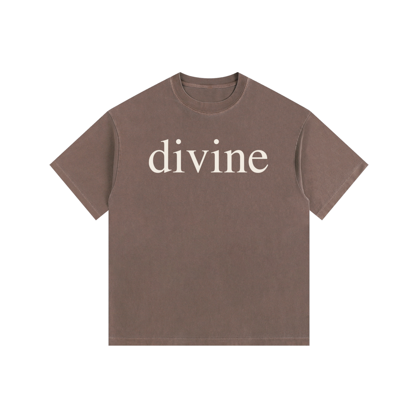 DIVINE: Vintage Washed Oversized Cotton T-Shirt