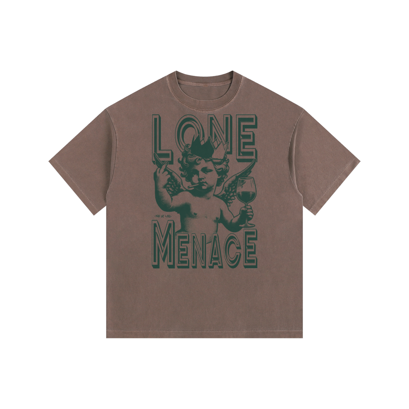 LONE MENACE: Vintage Washed Oversized Cotton T-Shirt