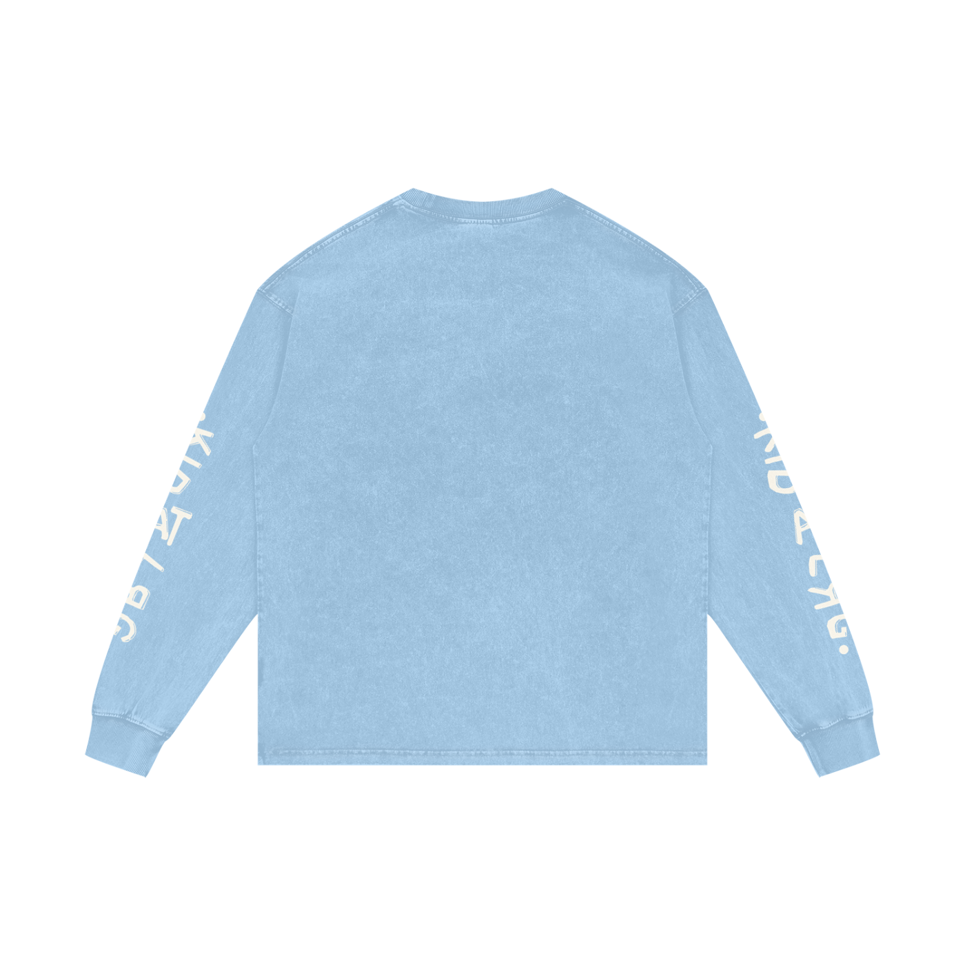 TWO SLEEVE DRIP: Acid Wash Oversize Long Sleeve T-Shirt