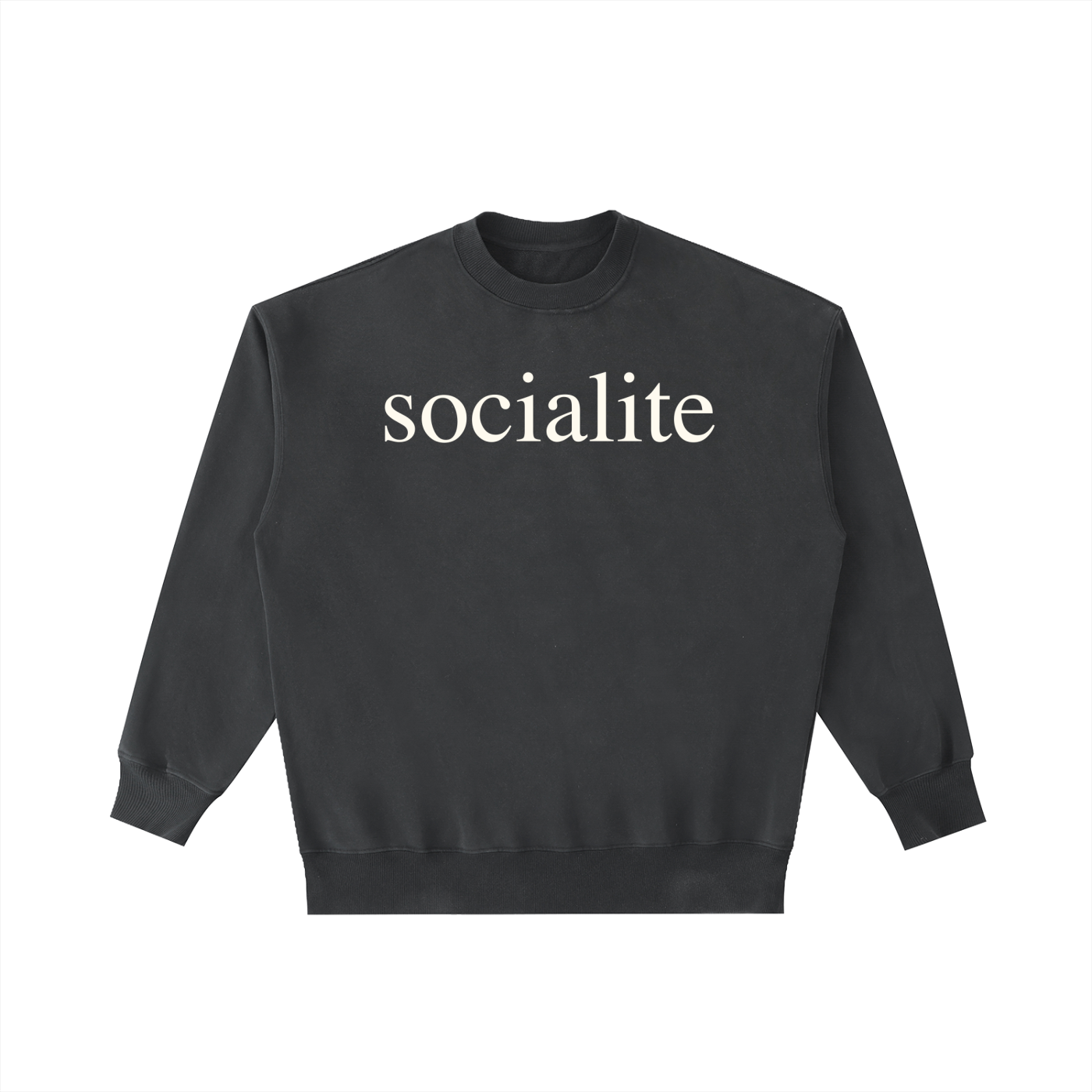 SOCIALITE: Vintage Washed Heavyweight Crewneck Sweatshirt