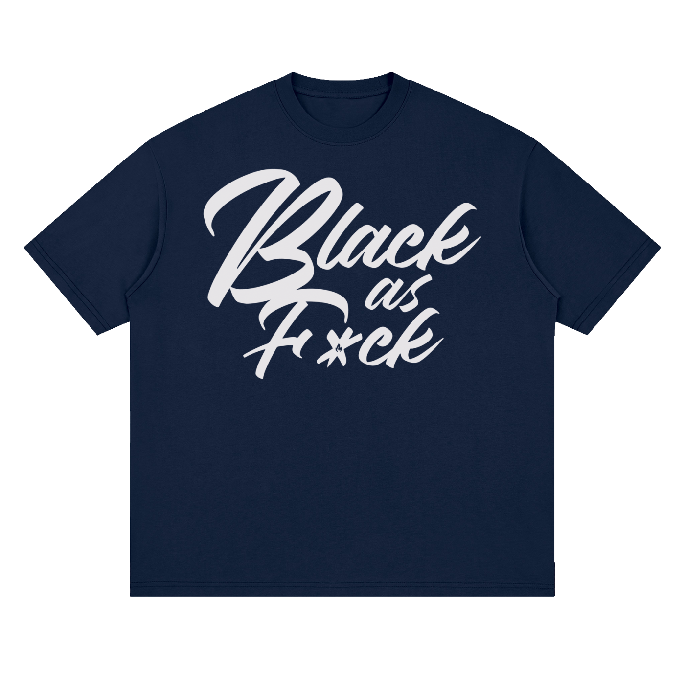 BLK AS FK: Streetwear Loose Drop Shoulder T-Shirt