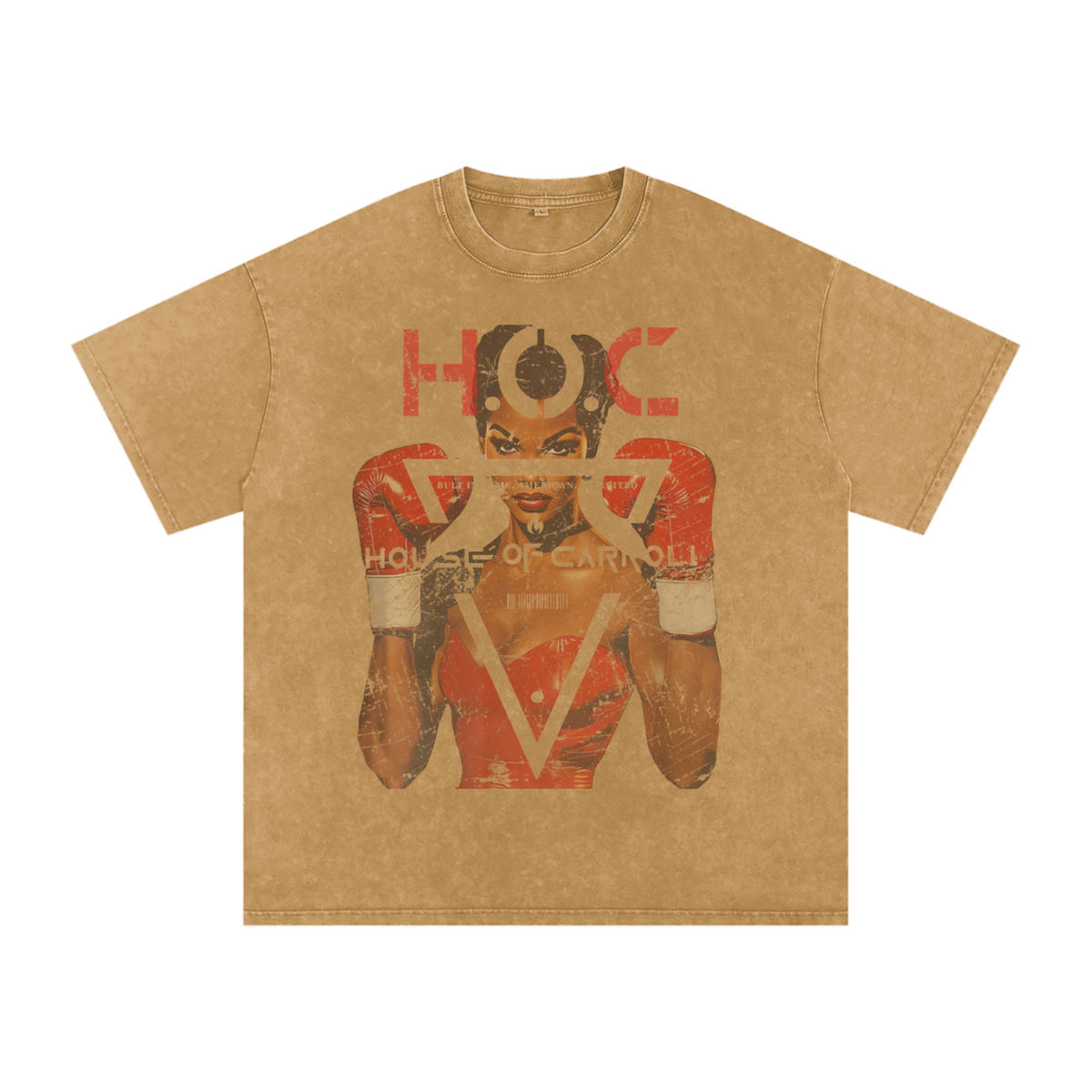 LADIES CHAMPION: Snow Washed Oversized Cotton T-Shirt