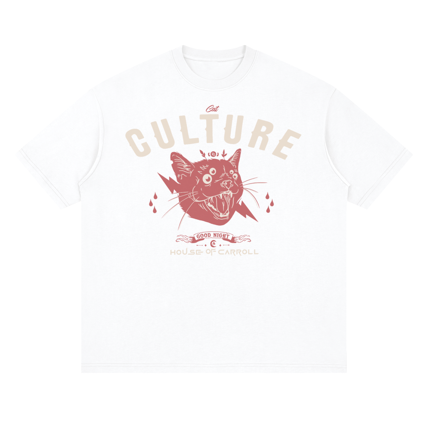 CAT CULTURE: Streetwear Loose Drop Shoulder T-Shirt