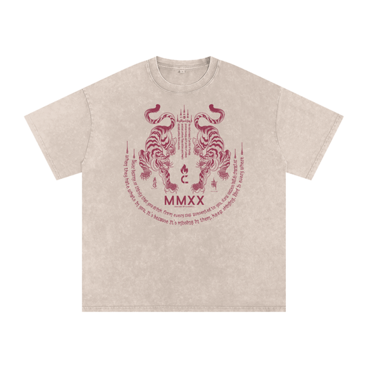 THE TWINS 2: Snow Washed Oversized Cotton T-Shirt