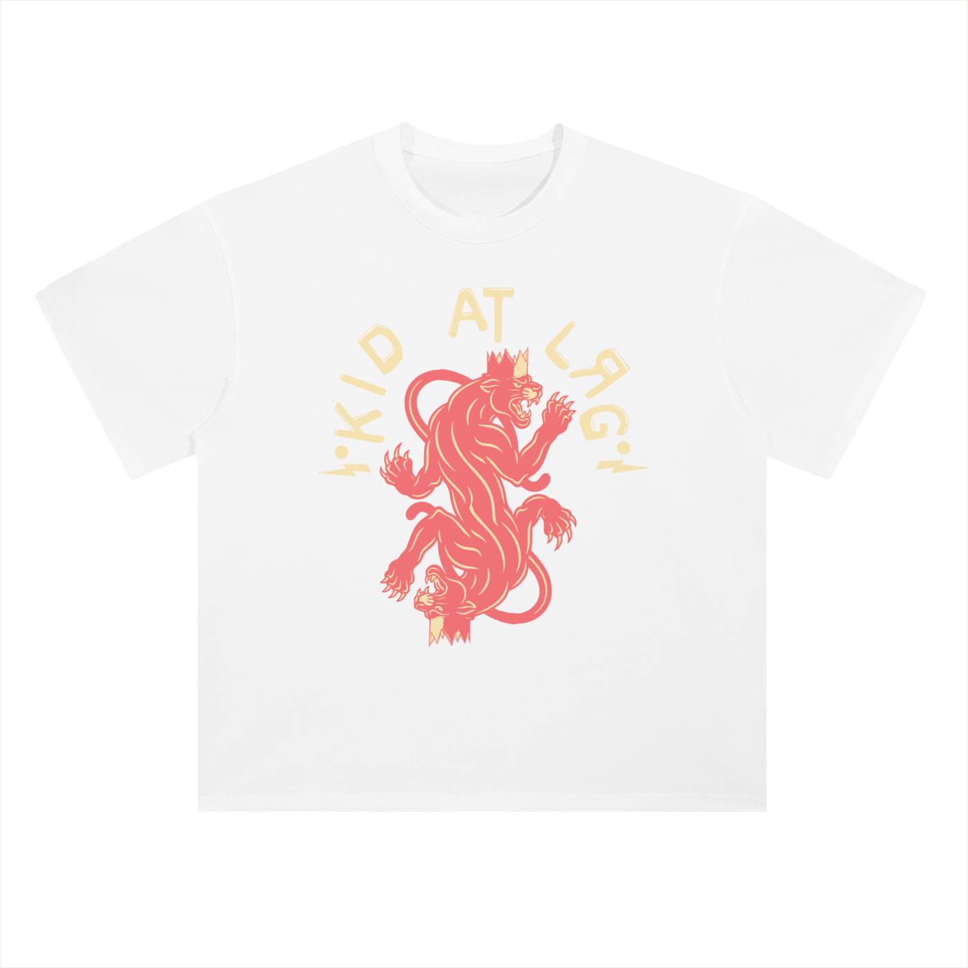 PANTHER KING: Heavyweight Drop Shoulder Cotton T-Shirt