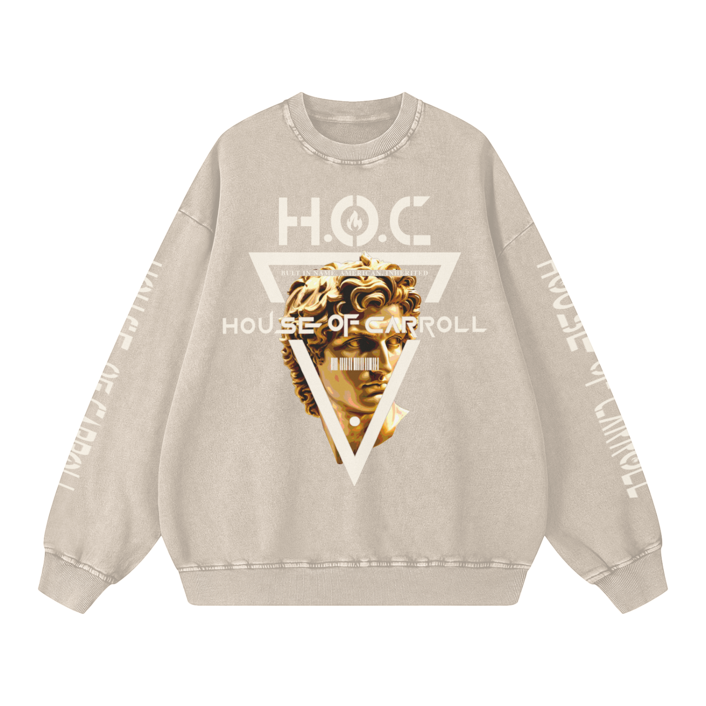 GOLDEN STATUE: Snow Washed Oversized Sweatshirt