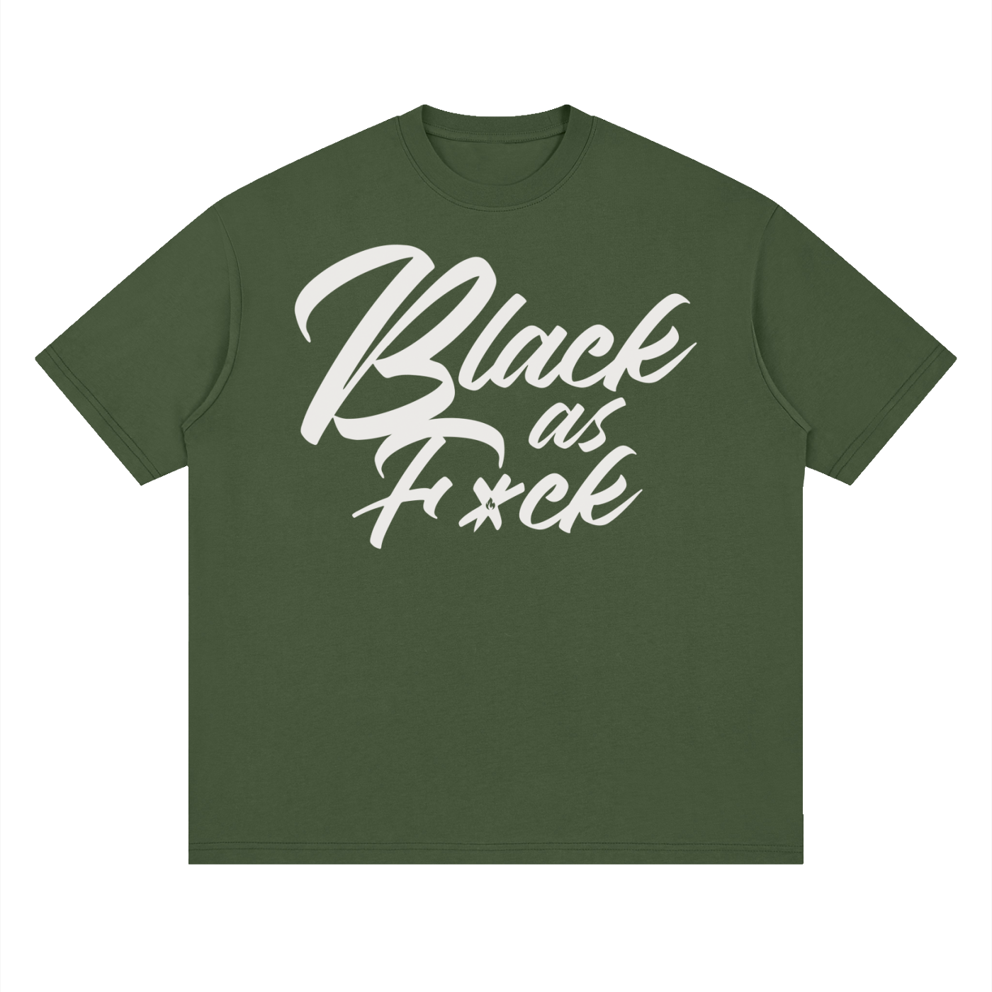 BLK AS FK: Streetwear Loose Drop Shoulder T-Shirt
