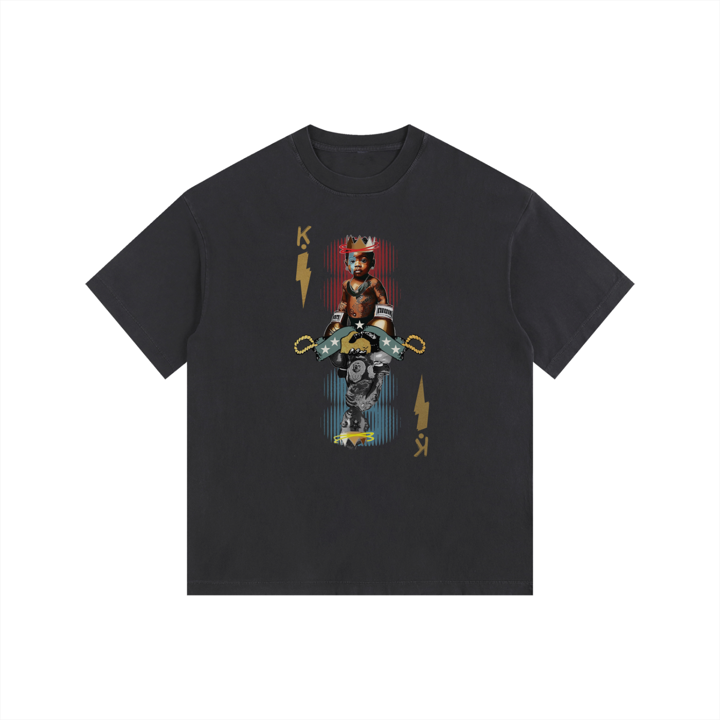 KID OF BOLTS: Vintage Washed Oversized Cotton T-Shirt