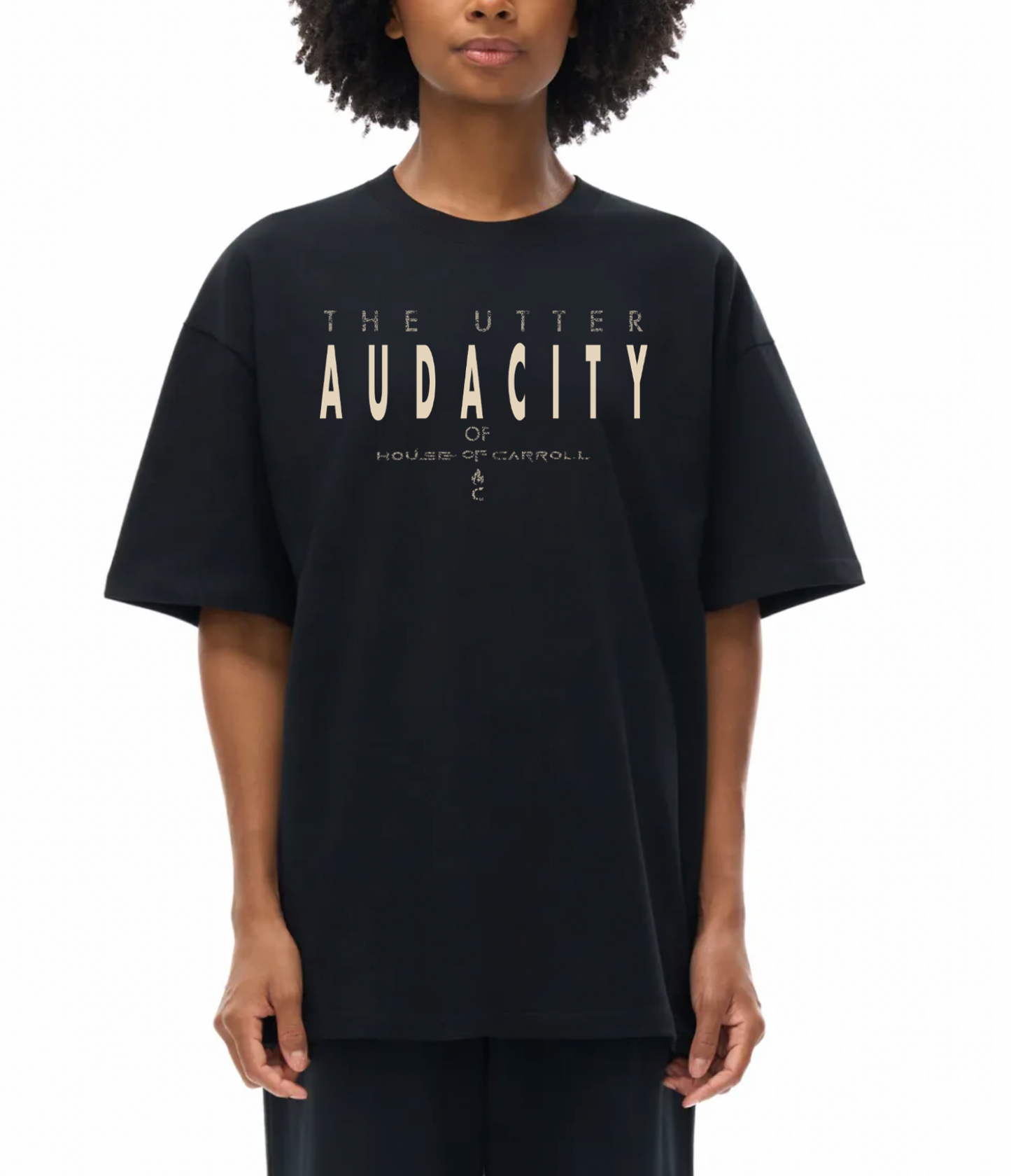 AUDACITY: Snow Washed Oversized Cotton T-Shirt