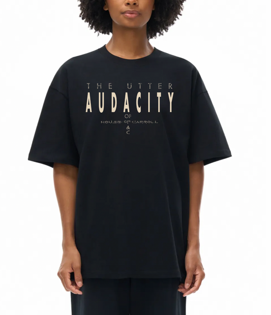 AUDACITY: Snow Washed Oversized Cotton T-Shirt