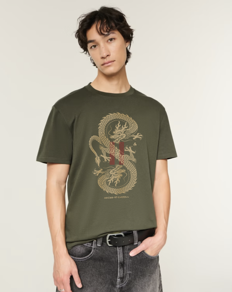 DRAGONZ: Heavyweight Drop Shoulder Cotton T-Shirt