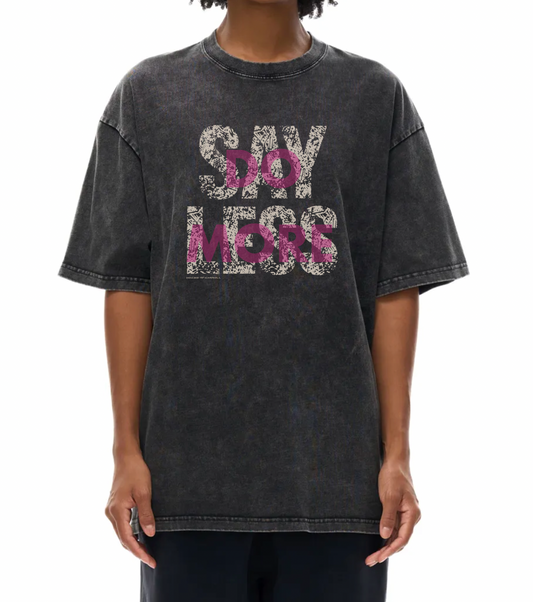 Snow Washed Oversized Cotton T-Shirt