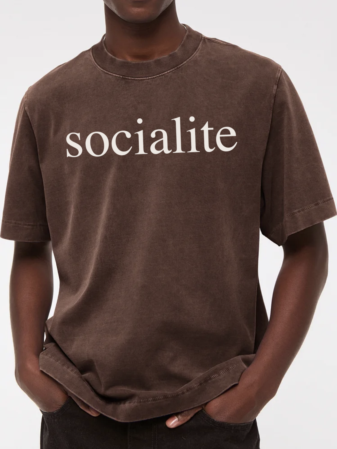 SOCIALITE: Vintage Washed Oversized Cotton T-Shirt