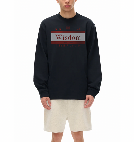 WISDOM: Essential Non-Shrink Mock Neck Sweatshirt
