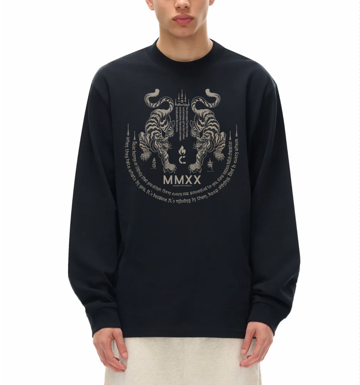 THE TWINS 3: Essential Non-Shrink Mock Neck Sweatshirt