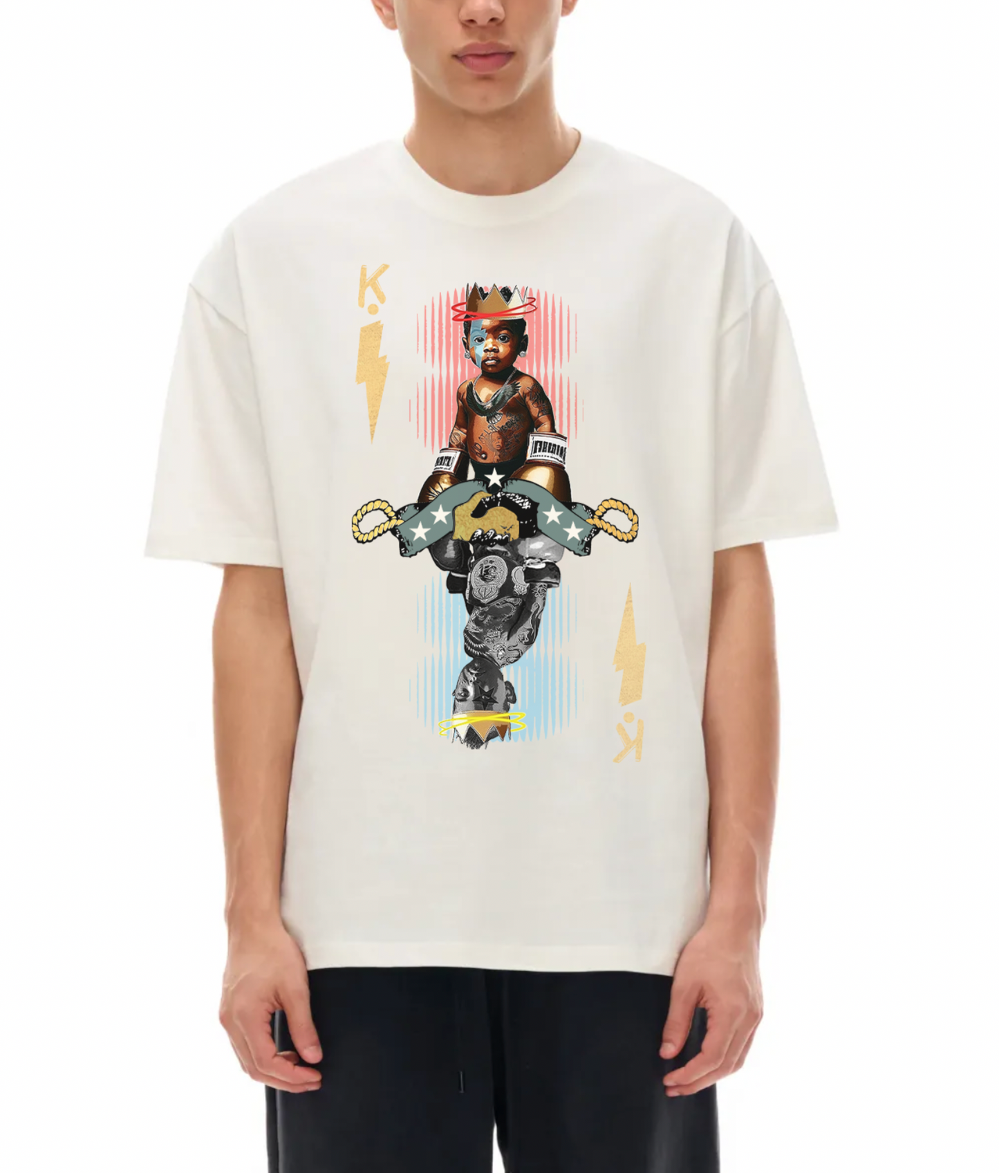 KID OF BOLTS: Vintage Washed Oversized Cotton T-Shirt