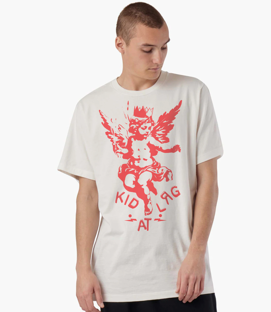 KID LOVER: Vintage Washed Oversized Cotton T-Shirt