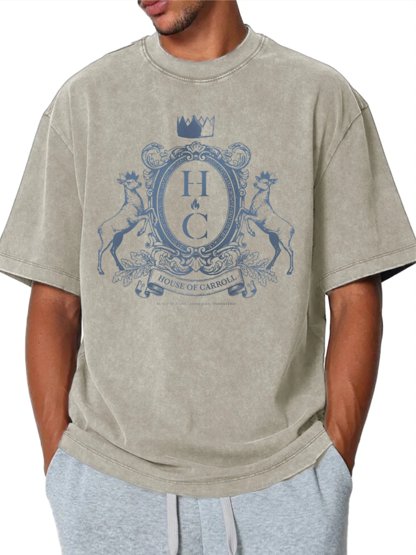 CREST LIFE: Vintage Washed Oversized Cotton T-Shirt