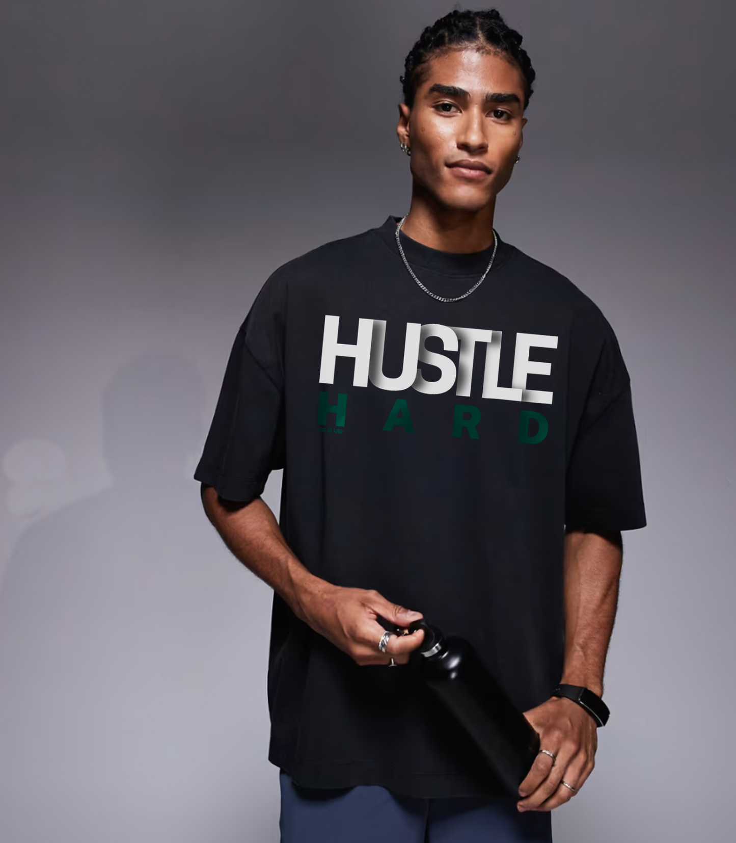HUSTLE HARD: Unisex Pure Cotton T-Shirt