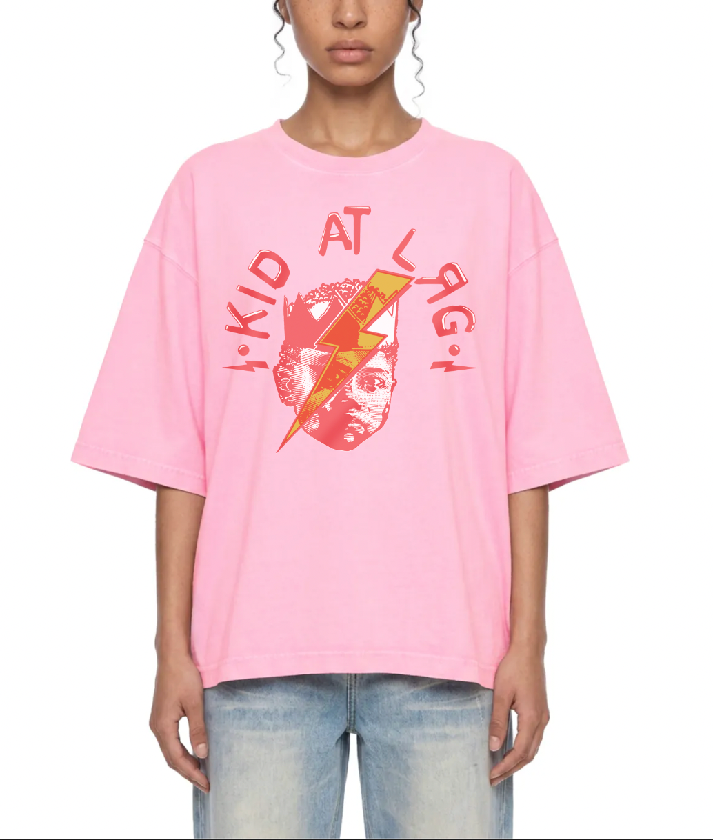 KAL LOGO 2: Mineral Wash Boxy Cotton T-Shirt