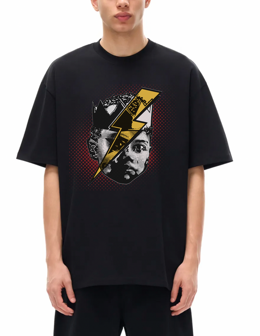 FACE OF KAL: Heavyweight Drop Shoulder Cotton T-Shirt