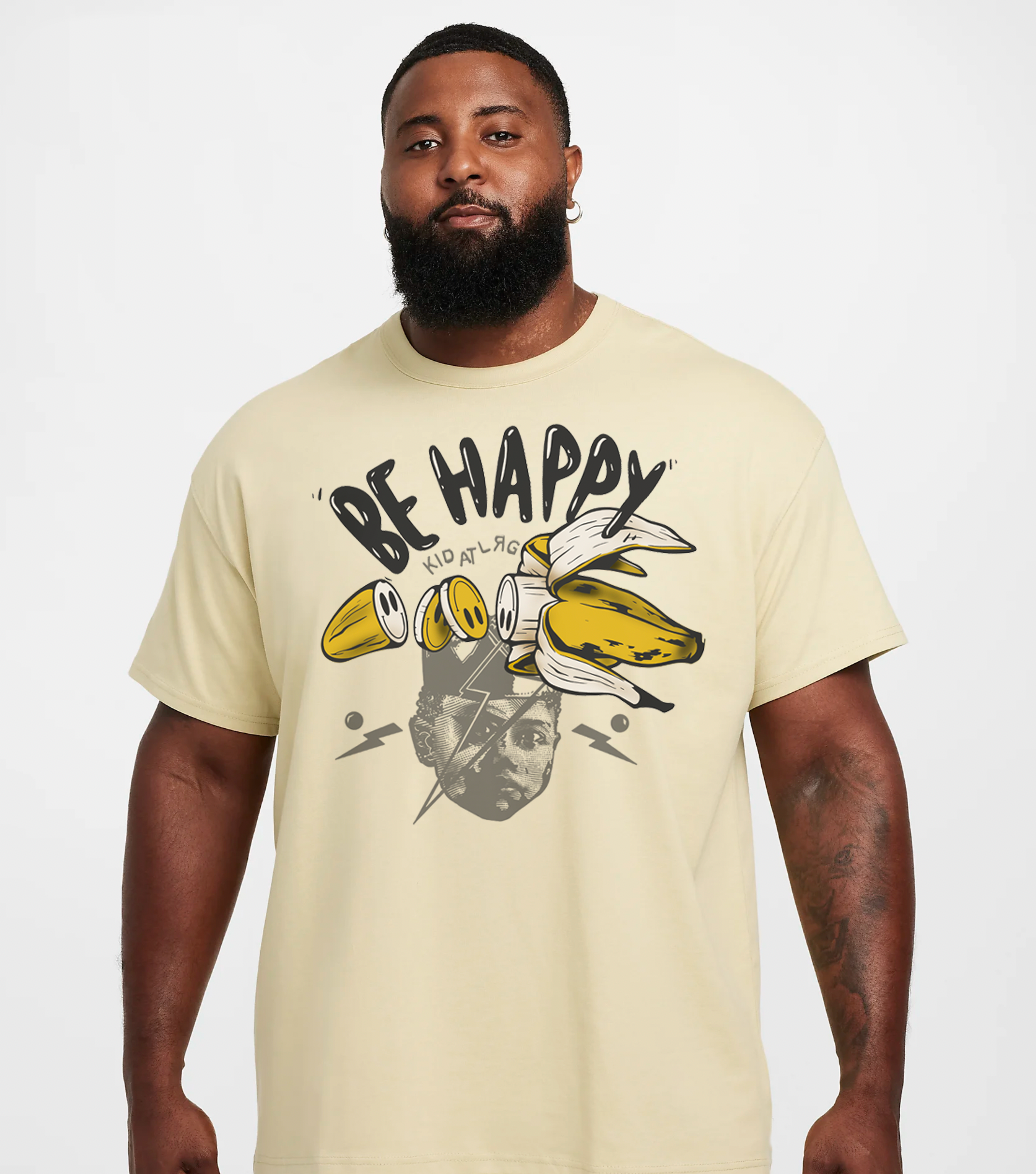 BE HAPPY: Essential Cotton T-Shirt