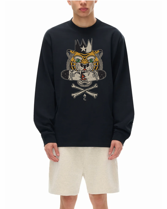 TIGER BOMB H.O.C: Essential Non-Shrink Mock Neck Sweatshirt