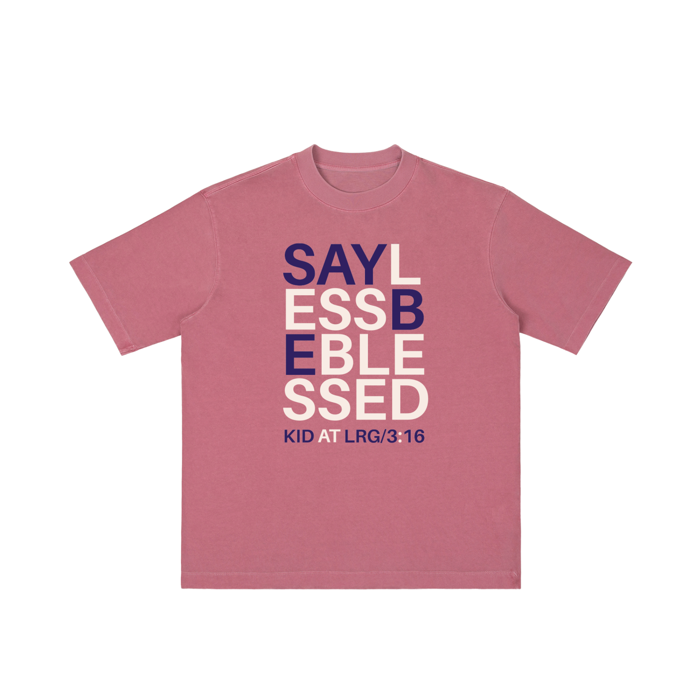 BE BLESSED KID 3:16: Vintage Wash Drop Shoulder T-shirt