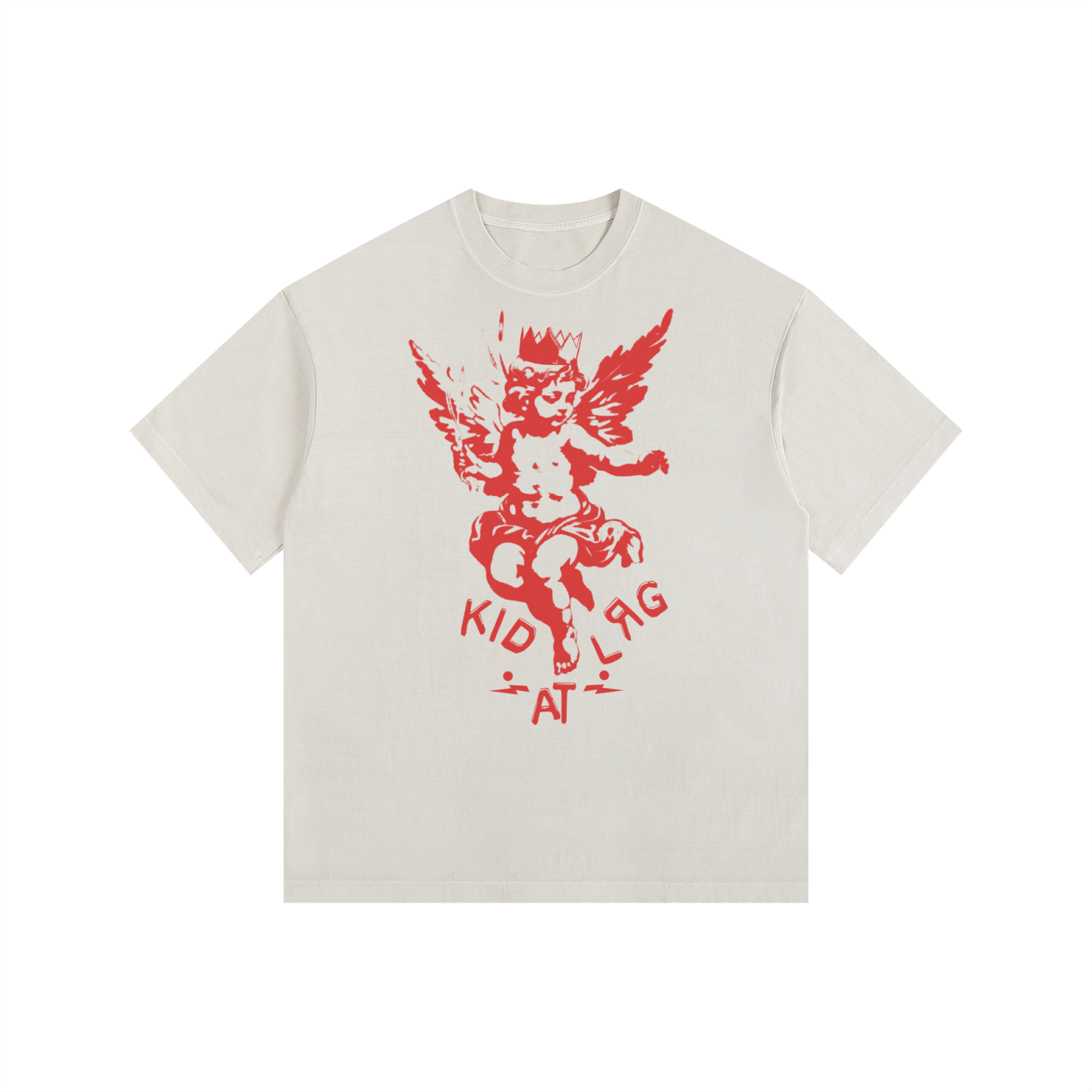 KID LOVER: Vintage Washed Oversized Cotton T-Shirt