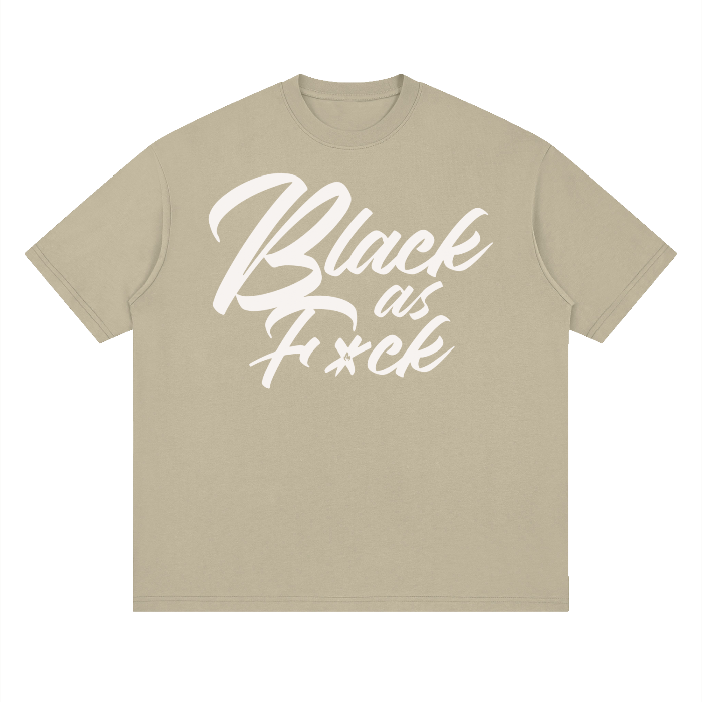 BLK AS FK: Streetwear Loose Drop Shoulder T-Shirt