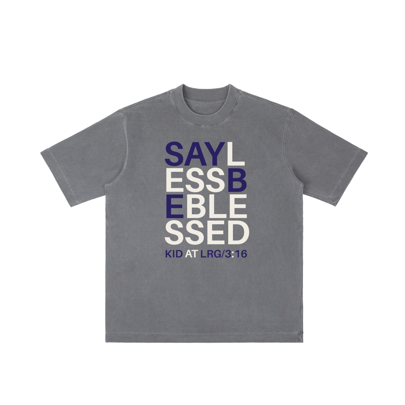 BE BLESSED KID 3:16: Vintage Wash Drop Shoulder T-shirt