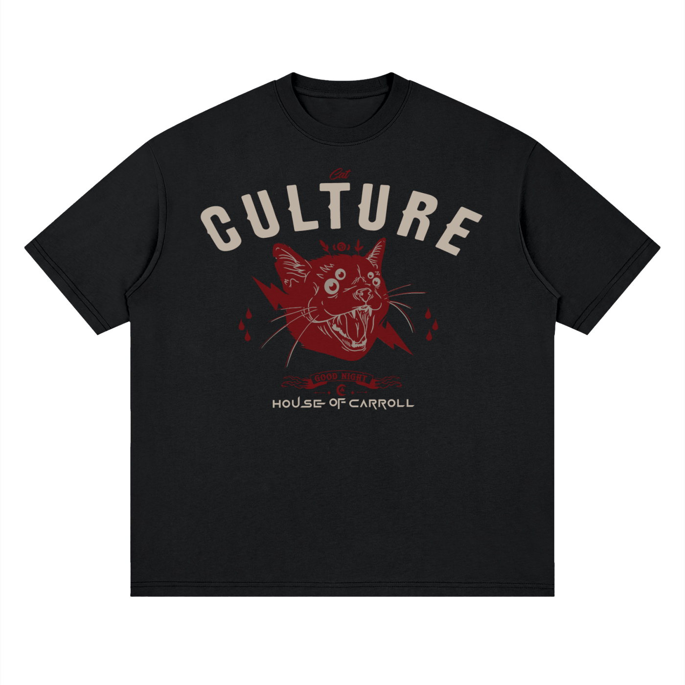 CAT CULTURE: Streetwear Loose Drop Shoulder T-Shirt
