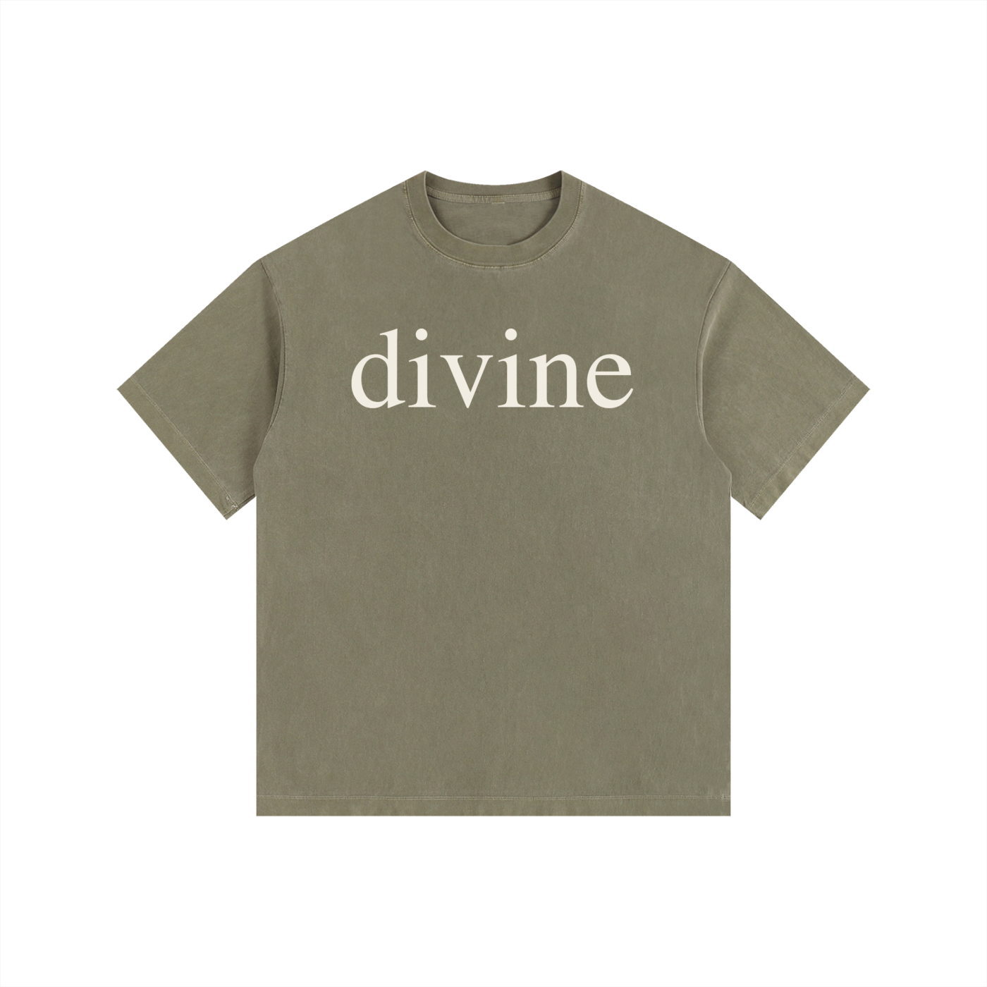 DIVINE: Vintage Washed Oversized Cotton T-Shirt
