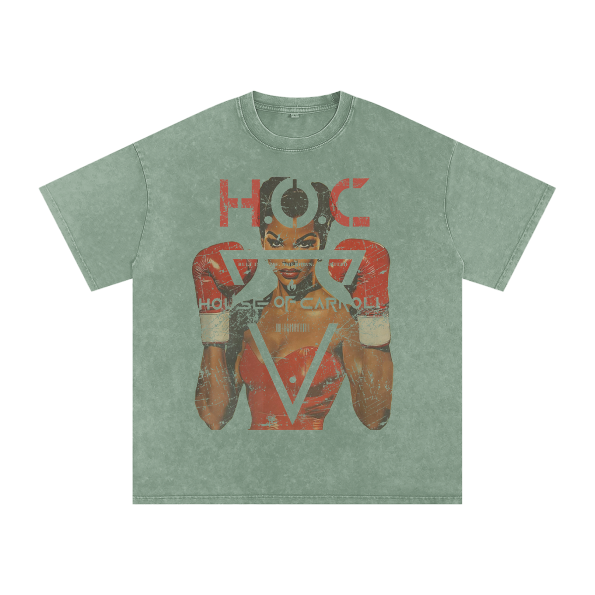 LADIES CHAMPION: Snow Washed Oversized Cotton T-Shirt