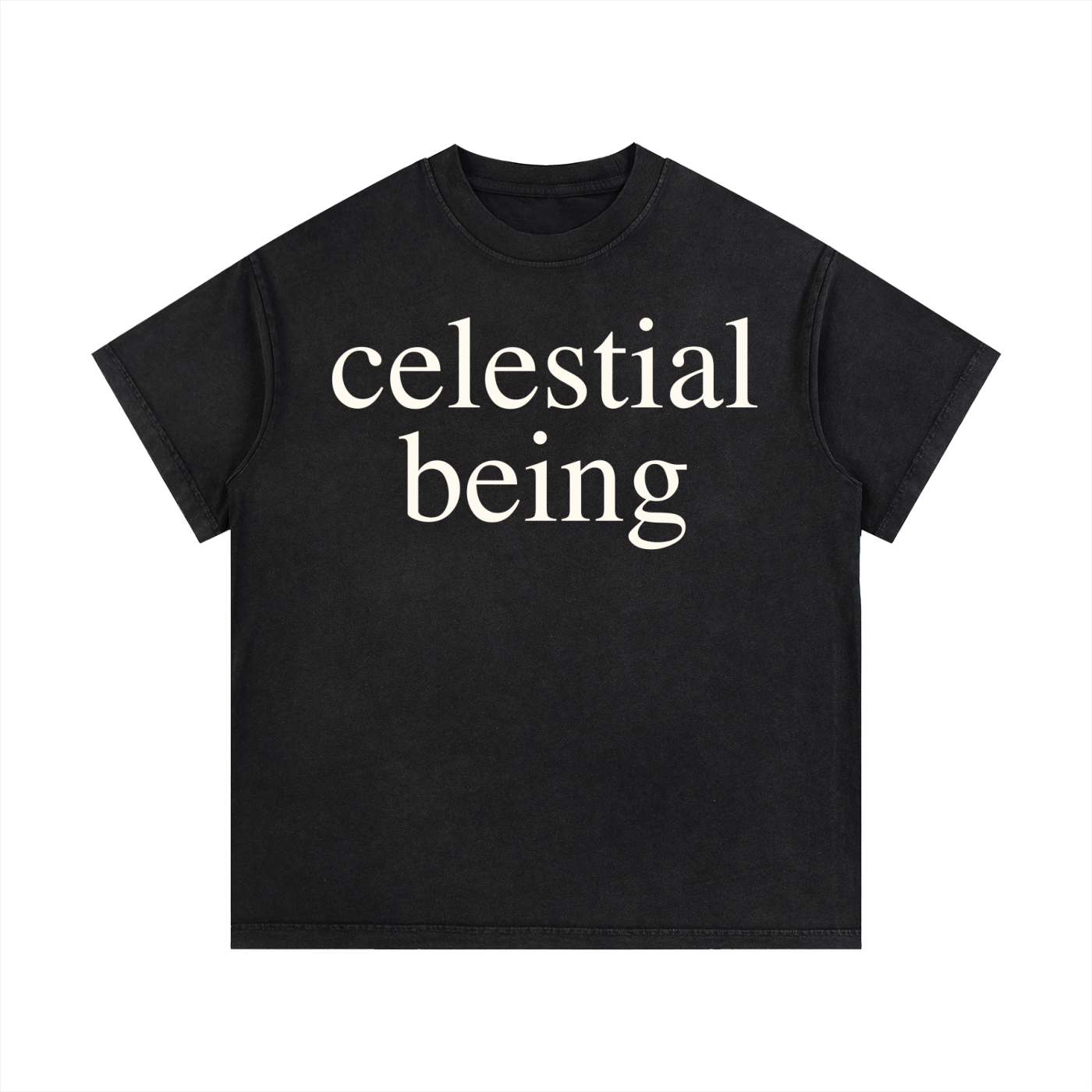 CELESTIAL BEING: Vintage Wash Cotton T-Shirt